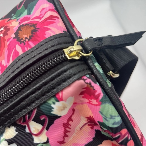 Juicy Couture Black and Pink Floral Travel Bag large duffle - Picture 11 of 12